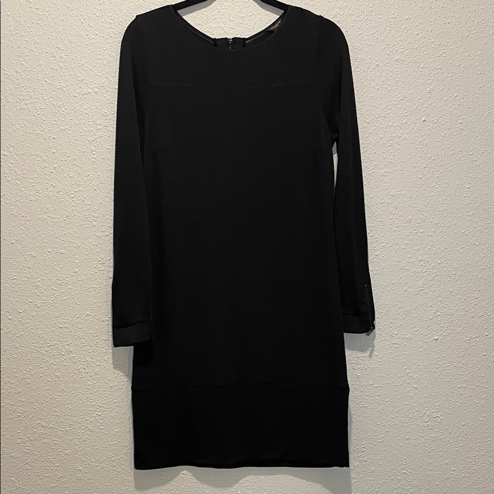 Ann Taylor Classic Black Long Sleeve Dress